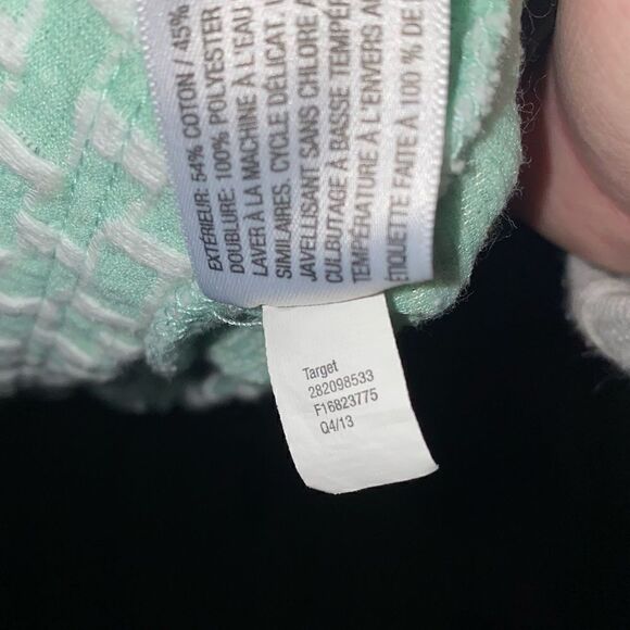 Xhilaration Women's Green & White Sleeveless Flared Mini Dress Medium - Picture 9 of 10